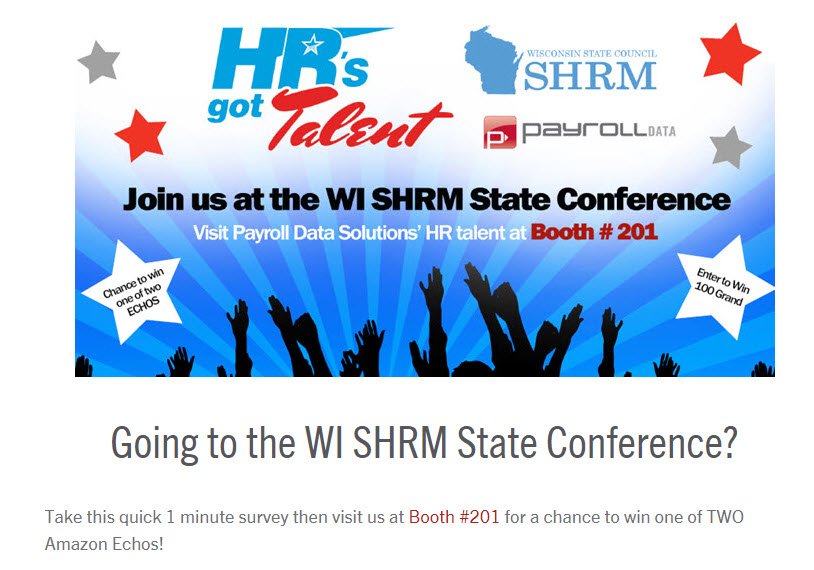 PayrollDataWI's tweet image. Good morning from @KalahariResorts @KalahariMeeting @WISHRM State Conference #HRsGotTalent. Stop by booth #201 to say hi!
