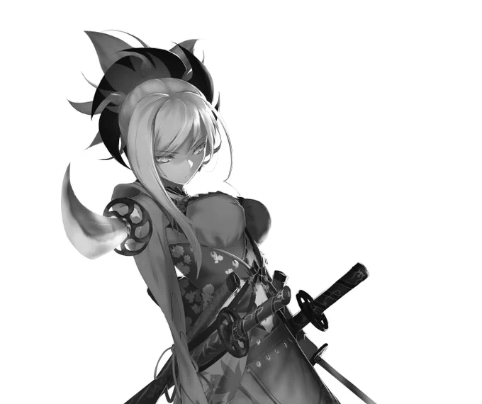#描いた絵をモノクロにしていくとかっこいい
なおかつ背景無しが好み。 