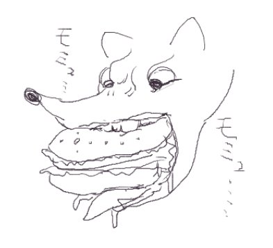 わんちゃんにもたべさせてる 