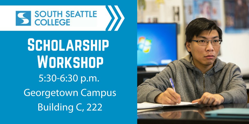 SouthSeattleCC's tweet photo. Join us tonight, 5:30-6:30pm at our Georgetown campus, to learn more about scholarship opportunities through the #SSCFoundation. https://t.co/9PvpSL2F07