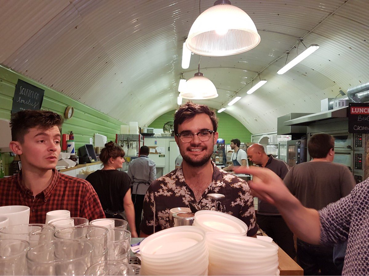 westretto's tweet photo. Dead chuffed to get behind the machine @HartsBakery for their new coffee launch #bristol #coffee #extractcoffee https://t.co/8U22vJsesd