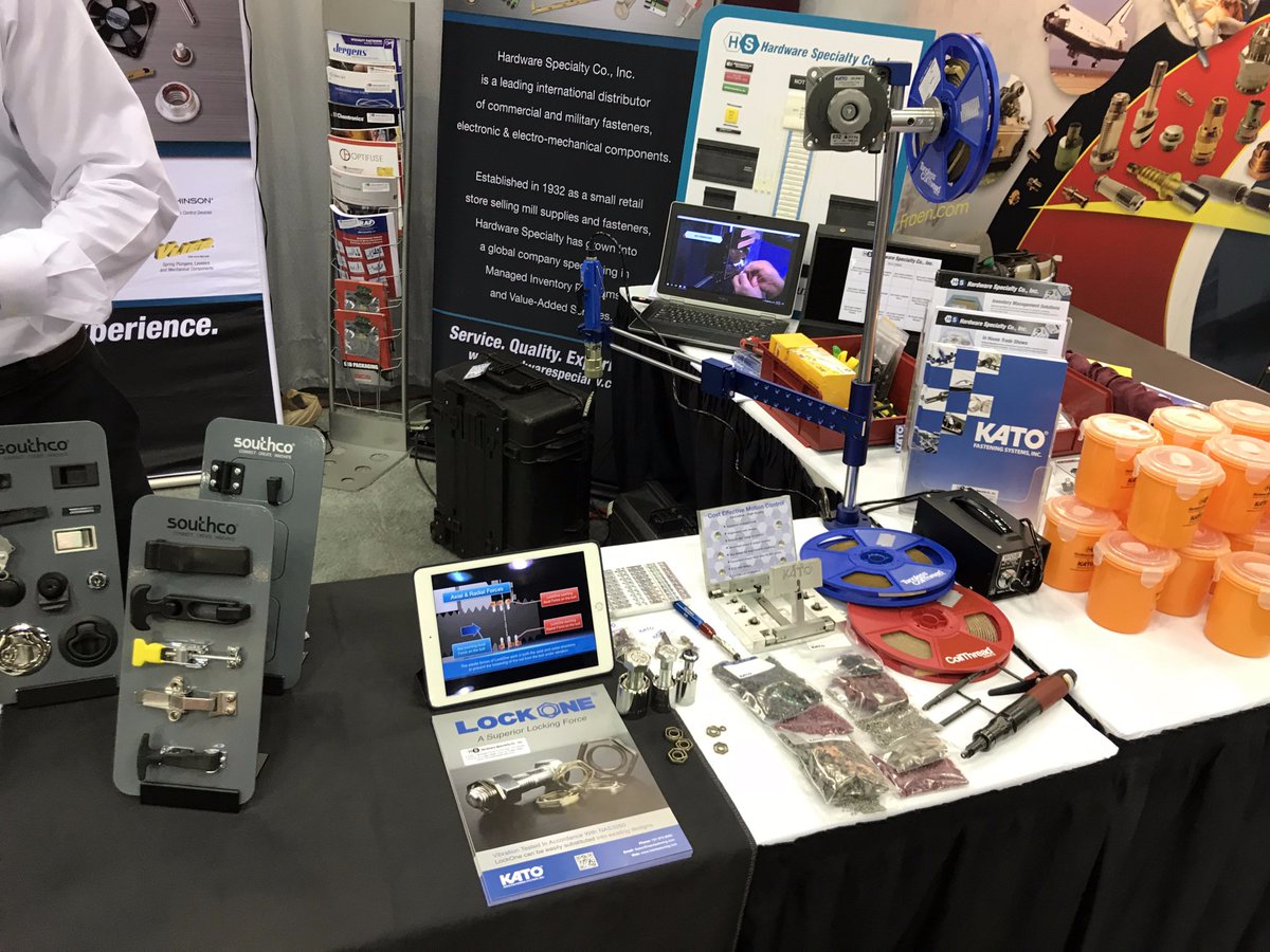KATOFastening's tweet photo. Here now! at the #D2Pshow in #Indianapolis with our good friends from #HardwareSpecialty. Find us at booth: 226. #fasteners #AeroSpace https://t.co/J4gngnrMRh