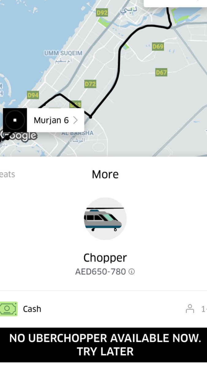 SimonStorrie's tweet photo. @johnboy_hepburn @RyanRobinson_32 how does one commute when there's NO #uberchopper available?! #dubaiproblems #FirstWorldProblems https://t.co/J6bRHoue9i