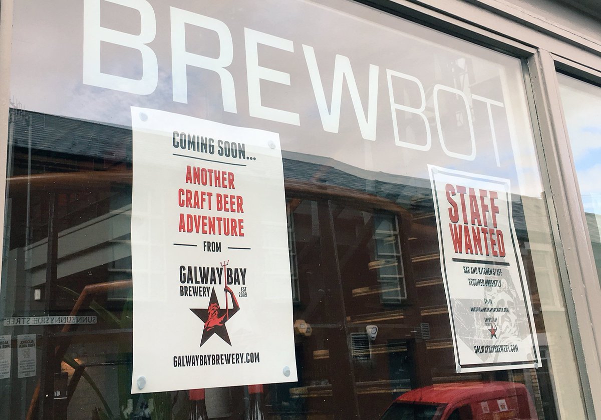 “Coming soon, another craft beer adventure.” 

Welcome to Belfast <a href="/galwaybeer/">Galway Bay Brewery</a>.

+ they are looking for new staff.