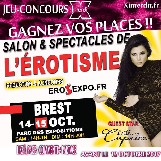 coucou a tous retrouv&eacute;e Manon Martin CE WEEKEND A SALON DE l'&Eacute;ROTISME DE  BREST SUR LE STAND EMPIRE.<a href="/tag/sophialaure"class="tags"><span>#sophialaure</span></a><a href="/tag/secretxxx"class="tags"><span>#secretxxx</span></a>