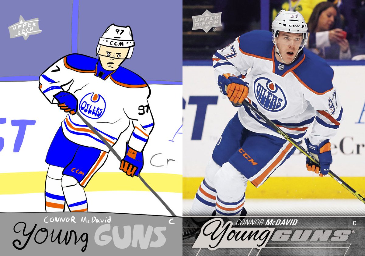 puckstothe's tweet photo. @UpperDeckE_Pack Never did get a McDavid YG so I made my own https://t.co/IUJAFRZlnB
