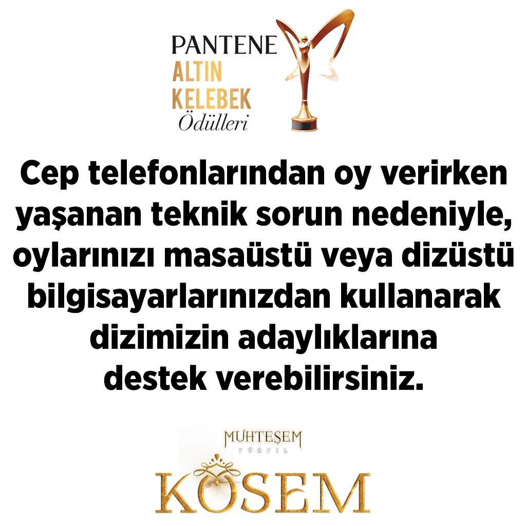 MyyKosem's tweet photo. Muhteşem Yüzyıl Kösem, Pantene Altın Kelebek Ödülleri'ne 5 dalda aday 👊

https://t.co/RReLQTYcc2 https://t.co/AdPgJyW5YI
