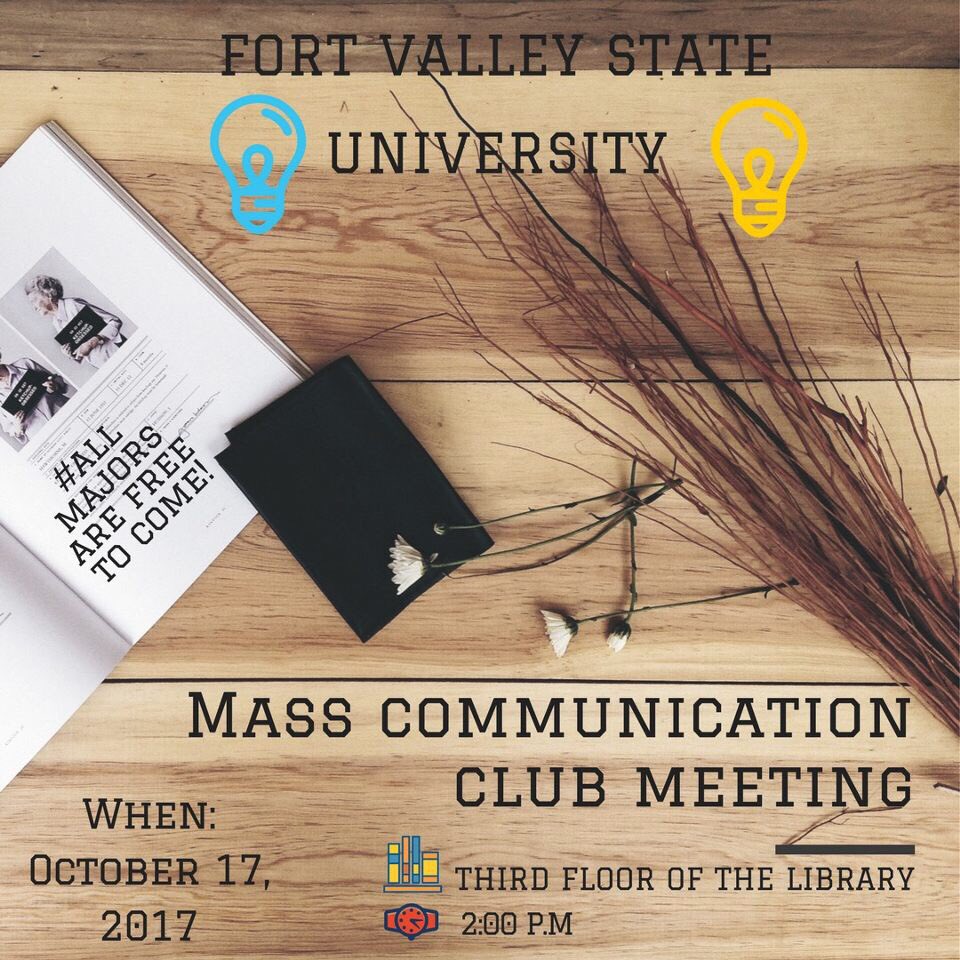 If you're a photographer, videographer, radio personality, DJ, do graphics or animation come out to the meeting October 17th @ 2pm.