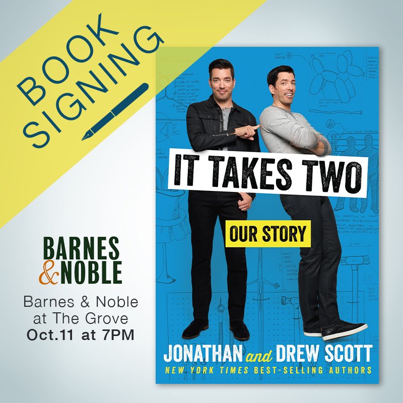 JonathanScott's tweet photo. We’ll see you tonight at @BNEventsGrove, Los Angeles! Can’t wait to sign some books and meet you all! #ItTakesTwoBook https://t.co/GWdlbGYU62