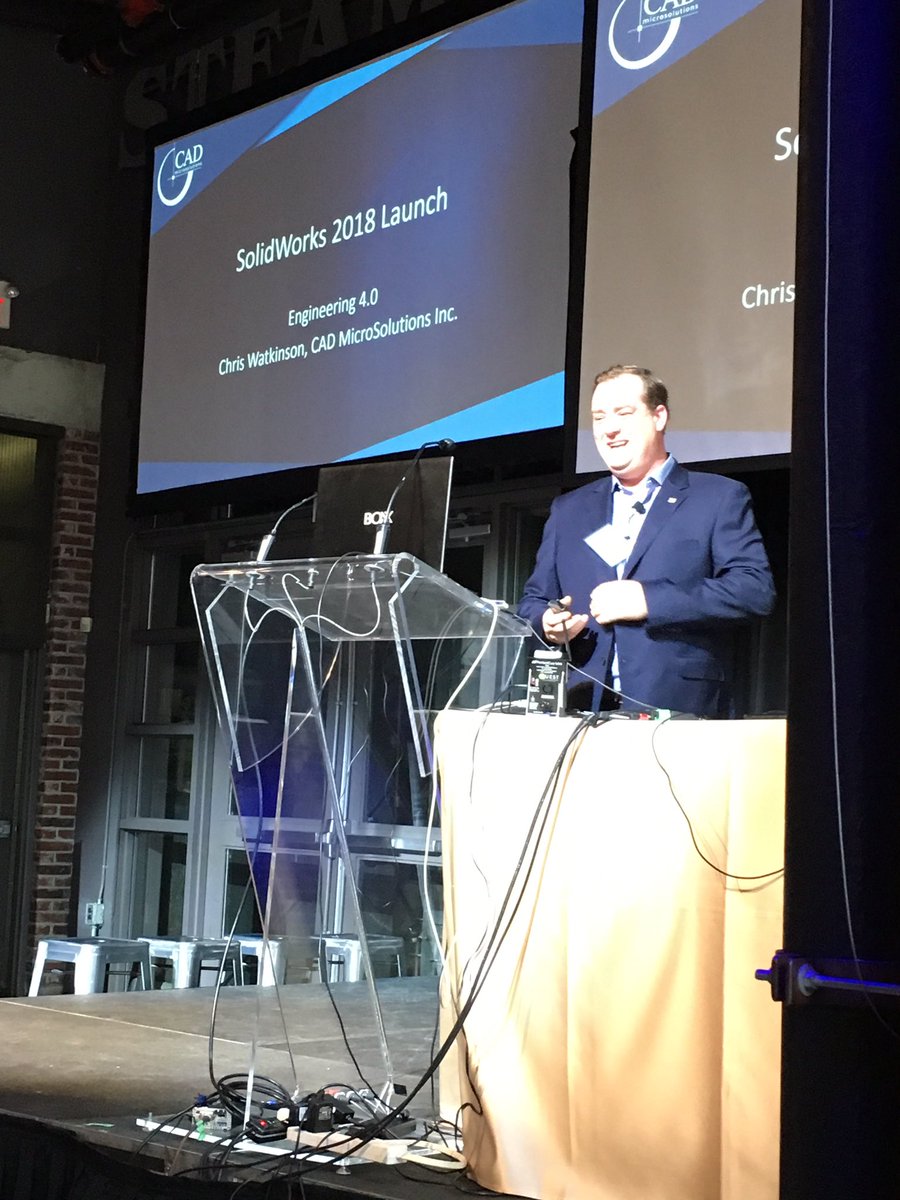 Gyroball's tweet photo. Chris Watkinson @CAD_Micro talks #engineering4.0 and #SW18 https://t.co/1O9OpZVVFn