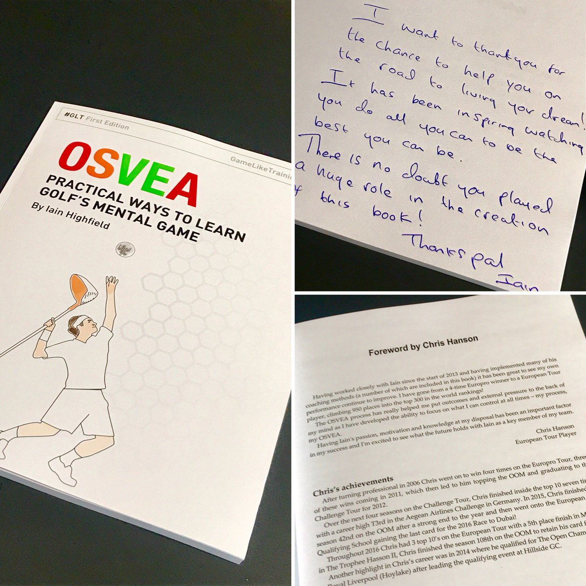 Hansonprogolf's tweet photo. Thanks @iainGLT for shipping your 1st book across the pond, can’t wait to started on it! #OSVEA #thanks #foreword https://t.co/fIkMrapEIO