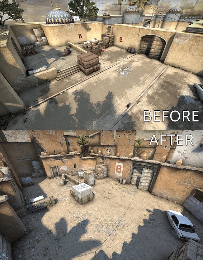 ESLCS's tweet image. A new de_dust2 means a whole new look to "RUSH B DON'T STOP!"

What do you think? Check out all the changes 👉 counter-strike.net/dust2/