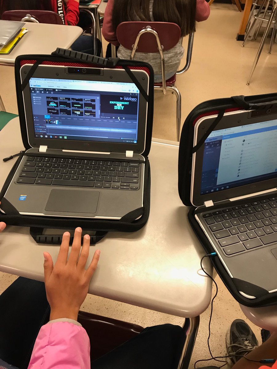 debrajknight2's tweet photo. Ss learning to use WeVideo to present their dry ice experiment findings to other Ss #adobems https://t.co/dRhtD2ufU5