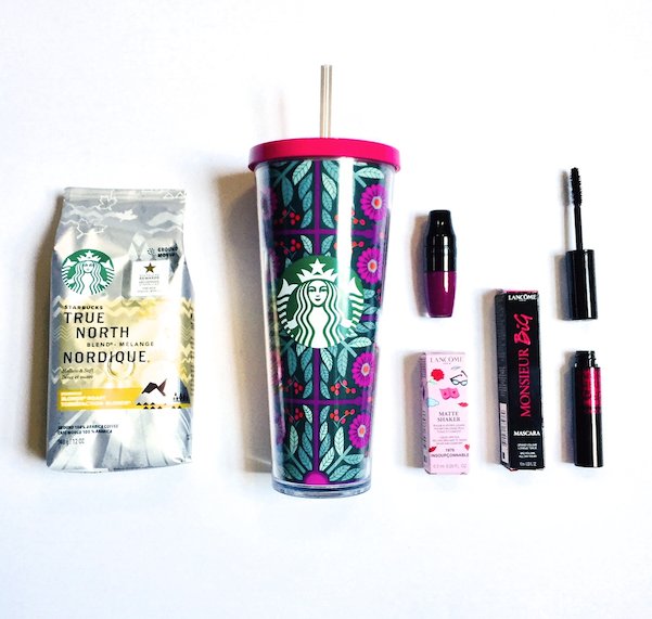 davelackie's tweet image. Win this #StarbucksAtHome + Lancome set with True North Blend (mild &amp;amp; smooth) + Mr Big Mascara! To enter RT &amp;amp; follow @davelackie