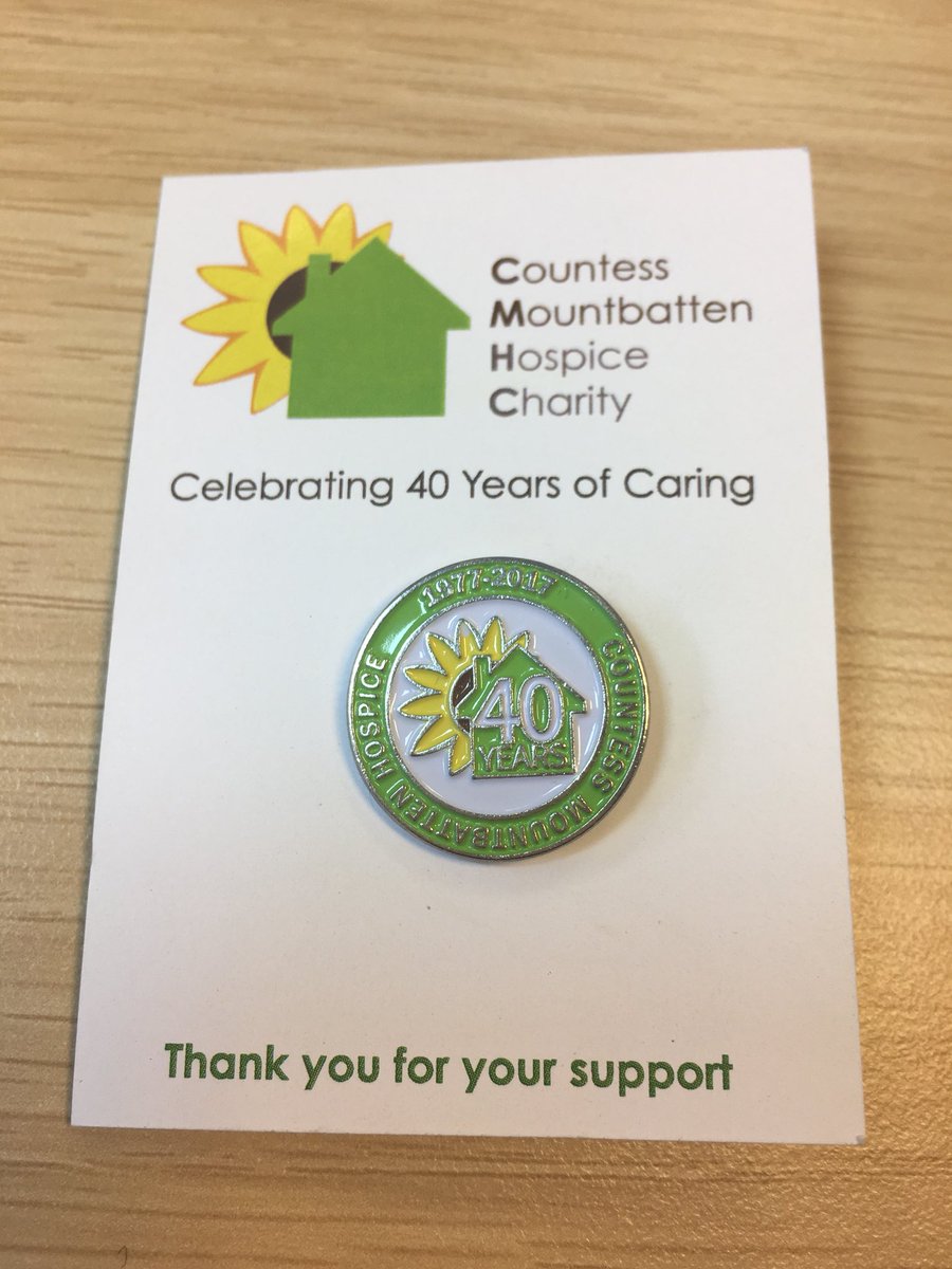 Mountbatten Hampshire On Twitter Our Cmhcharity 40th Anniversary Pin Badges Have Just Arrived In The Office Charity 40years Hospice Southampton Showyoursupport Https T Co Op3rh5bwvq