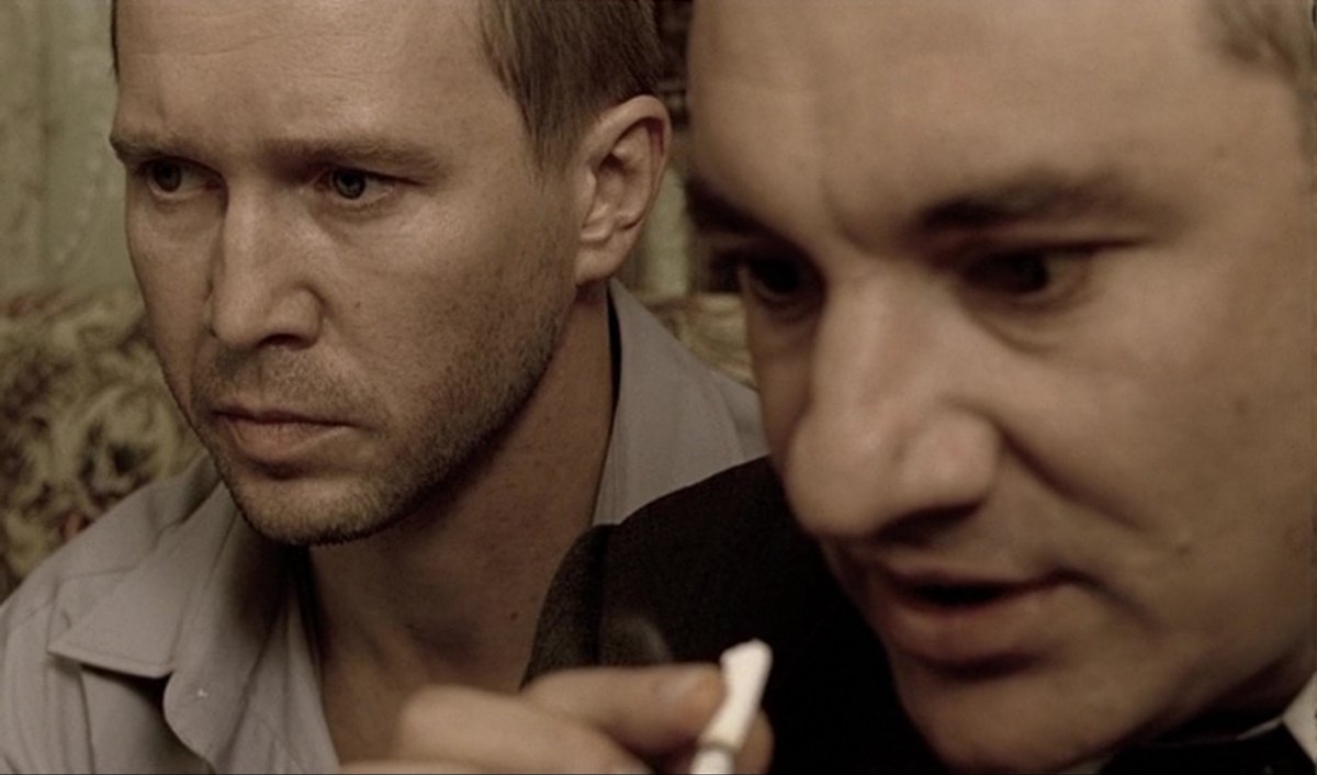 Impressive #TV series Apostle. #EvgeniyMironov plays twins, like #TomHardy did in #Legend, not in a single shot, but still amazing #acting!