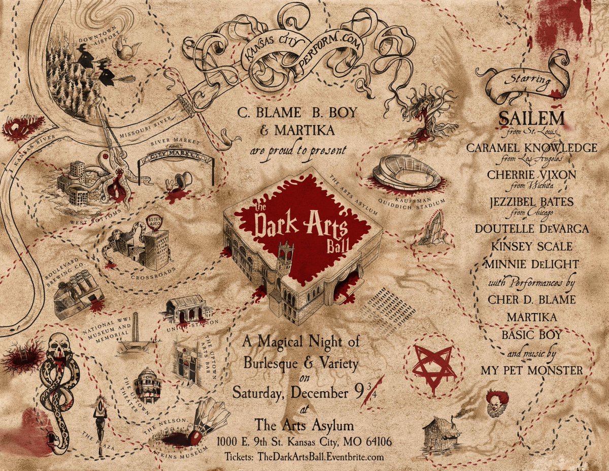 kc_perform's tweet photo. Mischief will definitely be managed December 9th at @TheArtsAsylum! Get your tickets for #TheDarkArtsBall here! https://t.co/hSxt9Lkepz https://t.co/VVsB7T9FDf