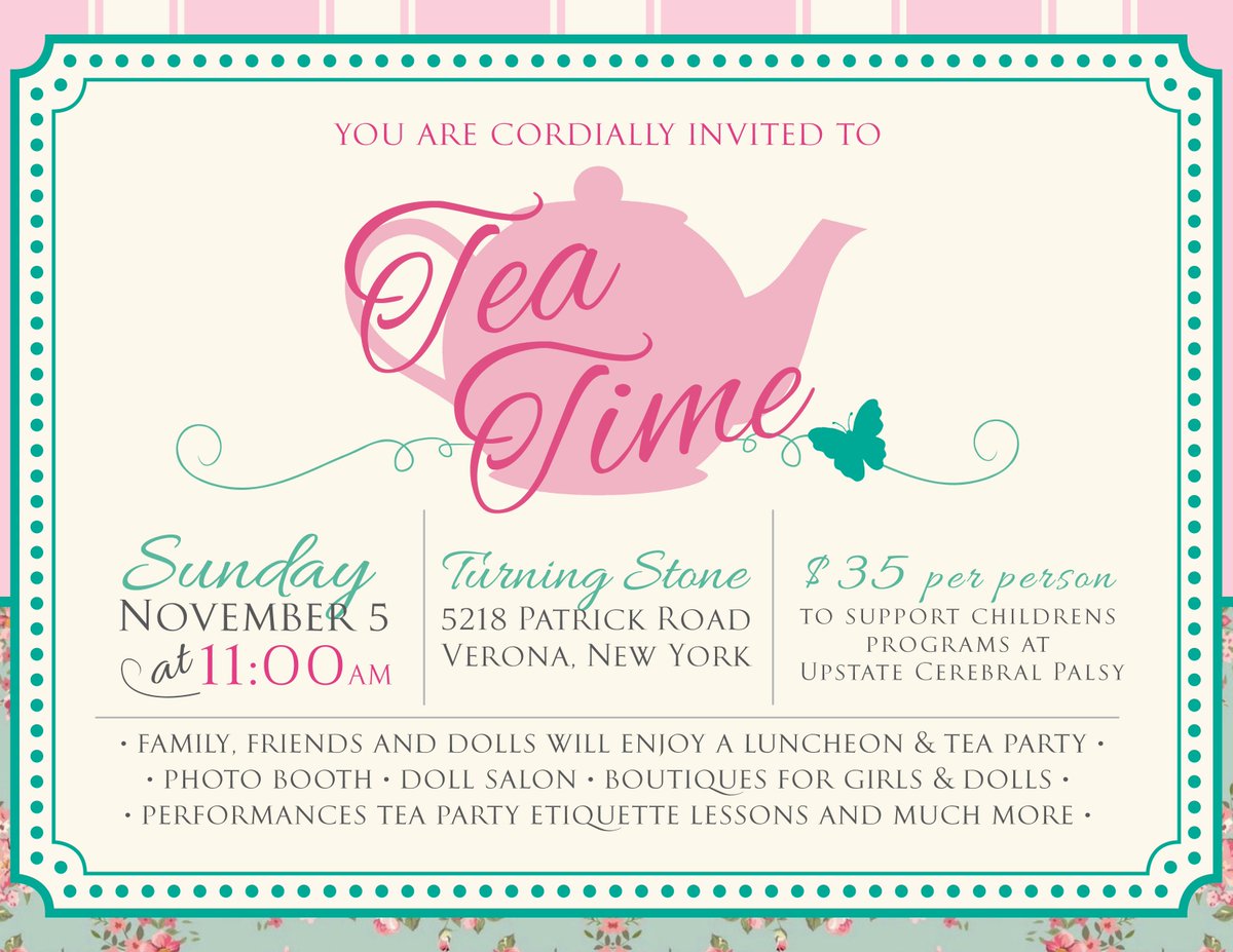 Get your tickets now for Tea Time - A new event where family, friends and dolls will enjoy a luncheon, tea & more! upstatecp.org/events/tea-time