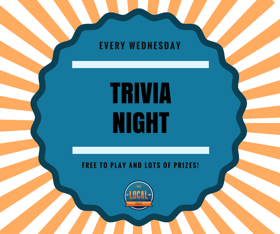 thelocalpostpub's tweet photo. 🗣 Calling all trivia geniuses! Use your brain to win tons of prizes tonight! https://t.co/ov0j1c0Y1O