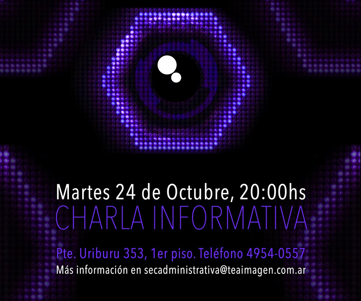 TEAImagen's tweet photo. #2018 en TEA Imagen - conocé nuestra propuesta - nueva charla informativa https://t.co/fxOOhzsYbH