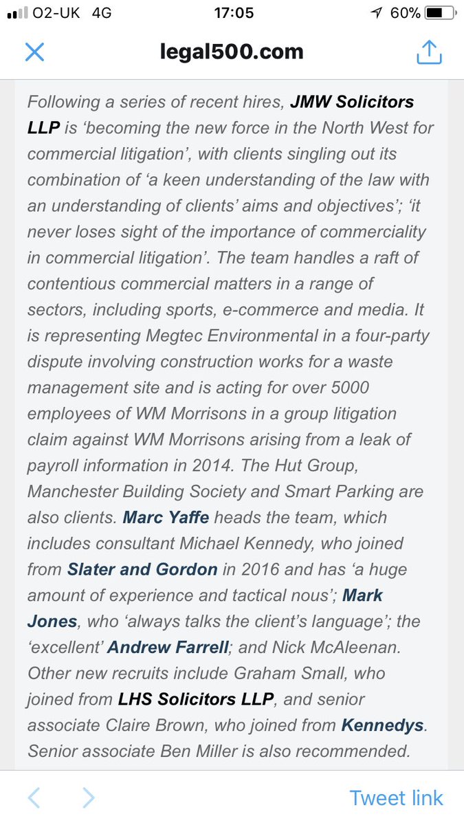 marcyaffe's tweet photo. Extremely proud of my team! #legal500 https://t.co/a05WmTyNDZ