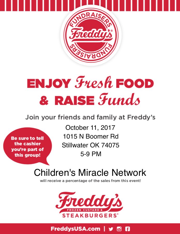 PhiMuAirRock's tweet photo. Go support CMNH at Freddy's tonight! Just tell them you're with Phi Mu! 🍦 https://t.co/ofg6dh98TX