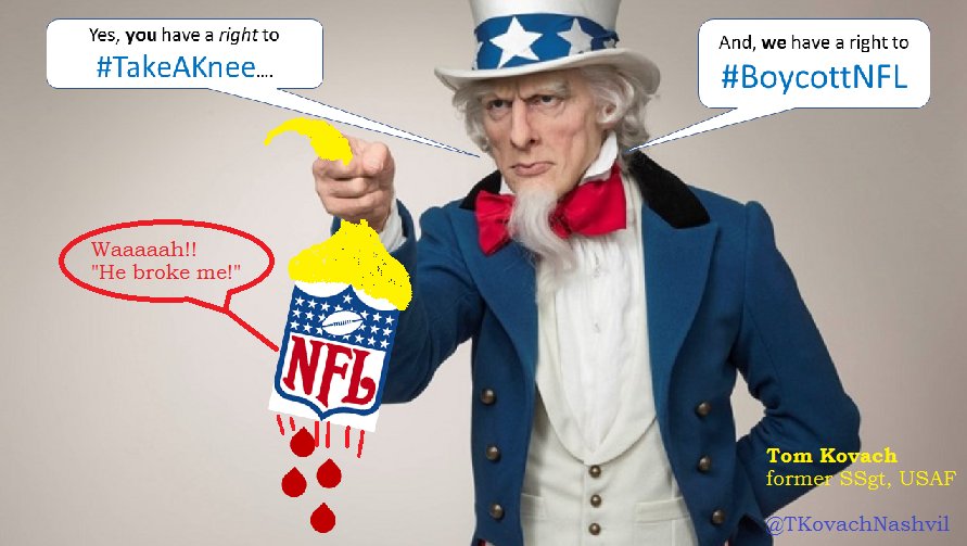 TKovachNashvil's tweet photo. THANK YOU, #KathyGriffin, for showing us how to treat the #NFL and the #TakeAKnee gang.  THIS is how we #BoycottNFL https://t.co/C4znnQEh0v
