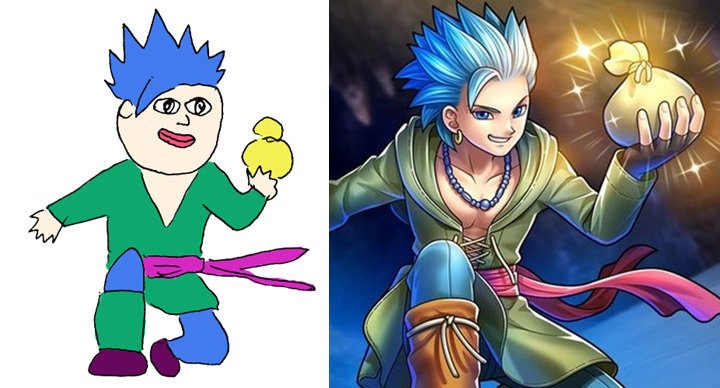 ドラクエライバルズのカミュを描いてみました。 カンニングして描いた