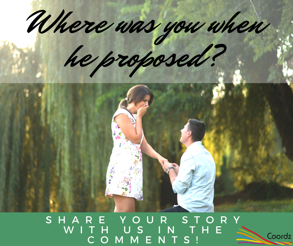 It's #WeddingWednesday so share your story!

It's a nerve-wracking moment, but where was you when he finally popped the big question?