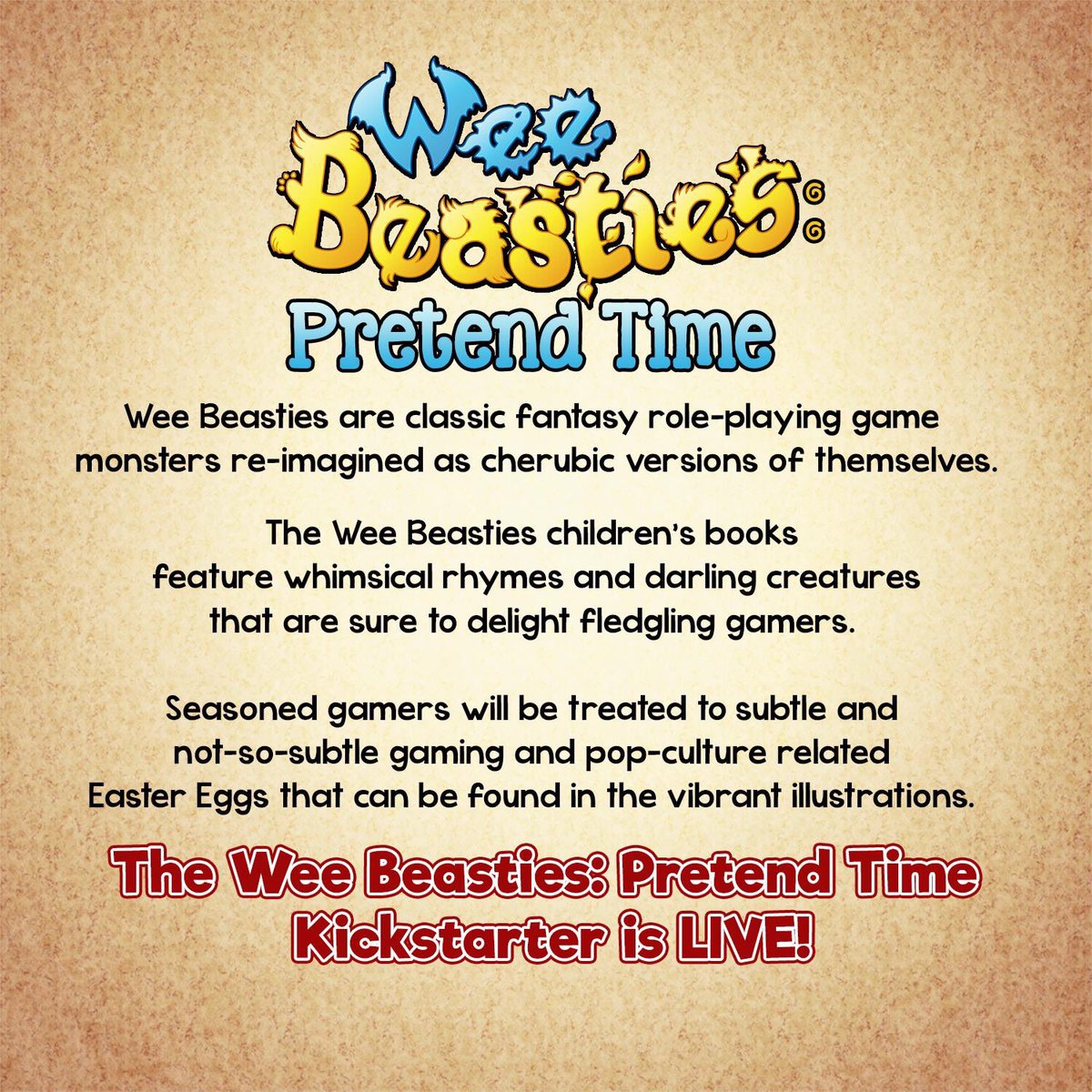 whimsyworks's tweet photo. Manticores and Dragons and Owlbears! OH MY!

The Wee Beasties: Pretend Time Kickstarter is LIVE!
https://t.co/nJ4EZlv6Gx https://t.co/8PTZ1bl9XB