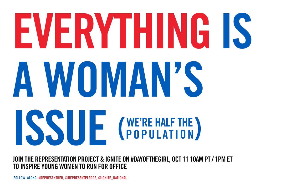 julieplec's tweet photo. Hey ladies --- I'm participating in this chat in about half an hour. Follow along at #RepresentHer and #DayoftheGirl https://t.co/QyCszaPCbg