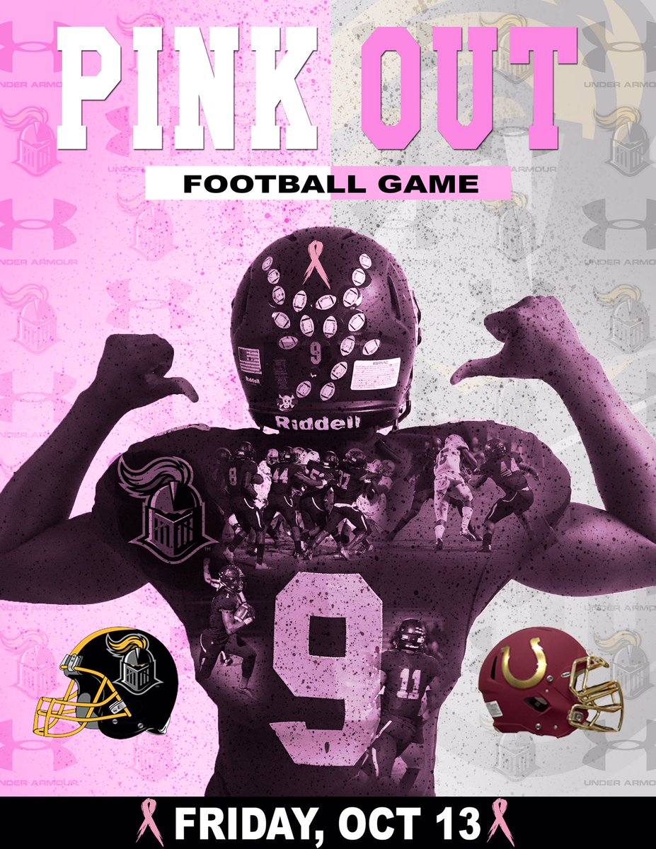CentralGwinnett's tweet photo. Almost Friday! @CGblackknights is on the road @Bronco_Ftball. @cghsbricksquad it's a Pink Out come Deep to support our squad! #bethere https://t.co/1mhfaof1ba