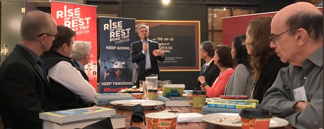 . <a href="/SteveCase/">Steve Case</a> in Ann Arbor: Midwest should be home to next wave of tech startups trib.al/F2H7vCL #RiseOfRest