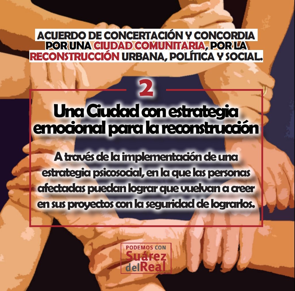 SuarezdelReal1's tweet photo. Acuerdo de Concertación y Concordia por una #CiudadComunitaria por la Reconstrucción Urbana, Política y Social.
#PuntoDos https://t.co/8f5XkiMi6Q