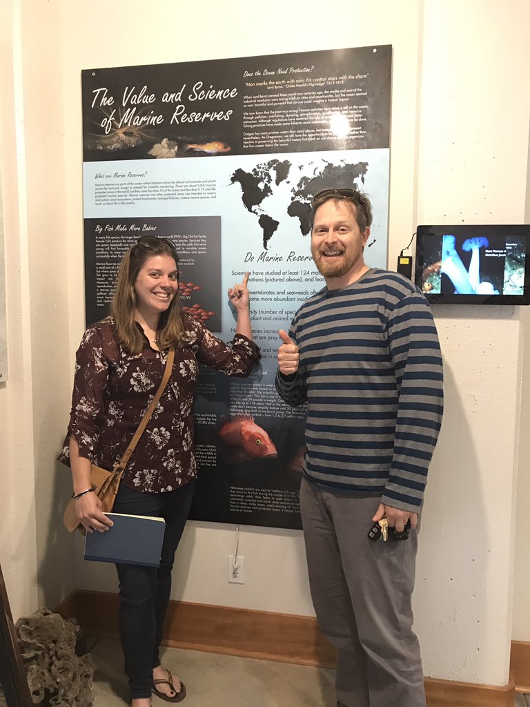 L_Aylesworth's tweet photo. Always feel inspired after a chat w #OIMB @awegalloway #biodiversity #OR #MarineReserves https://t.co/jWe31z3VTb