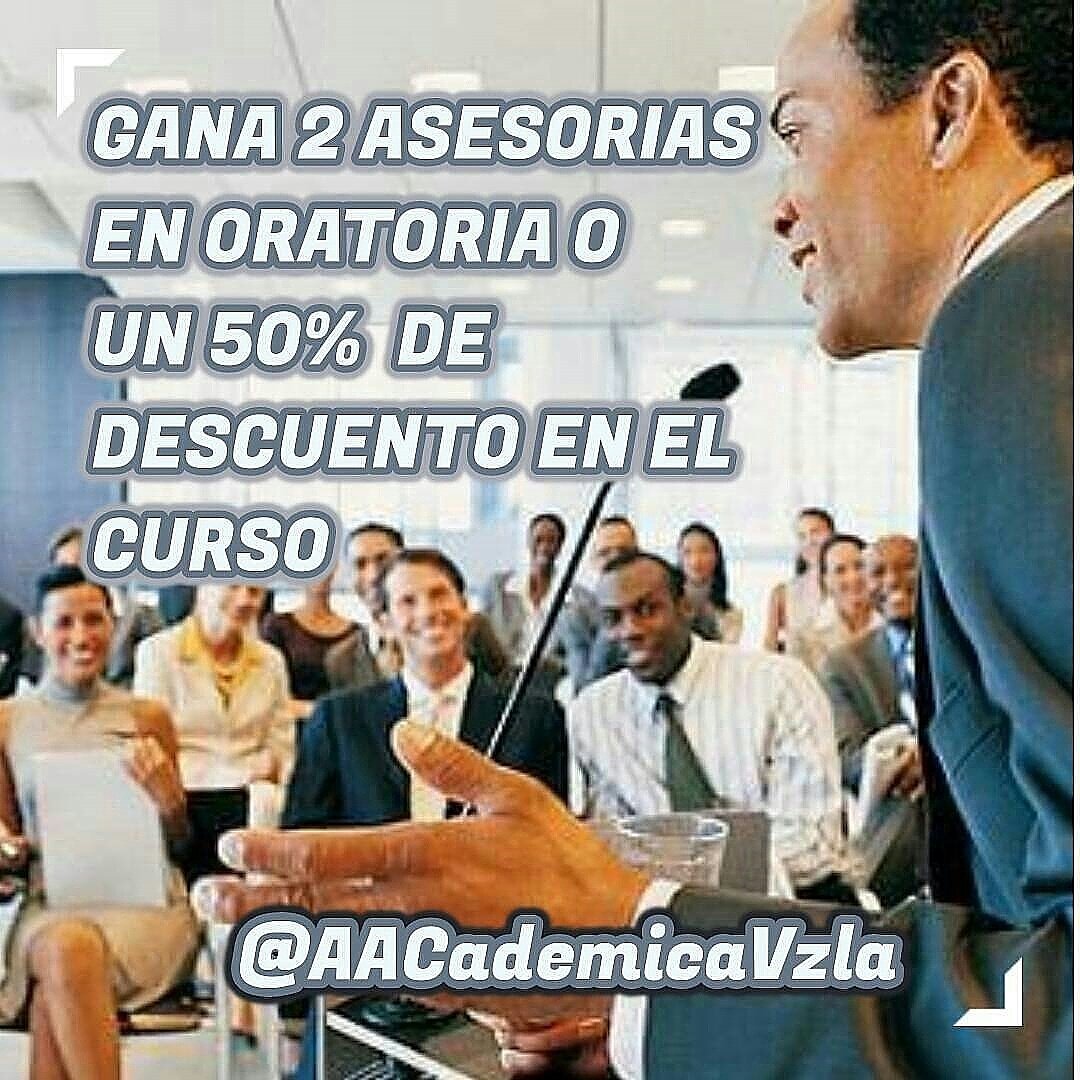 VentosVzla's tweet photo. ¡Gana 2 Asesorías 2 Horas o descuento en el Modulo de Oratoria!
Solo debes:
1. seguir a @VentosVzla
2. Dar RT a este Tweet @CarteleraCursos https://t.co/mhVpF8gUAP