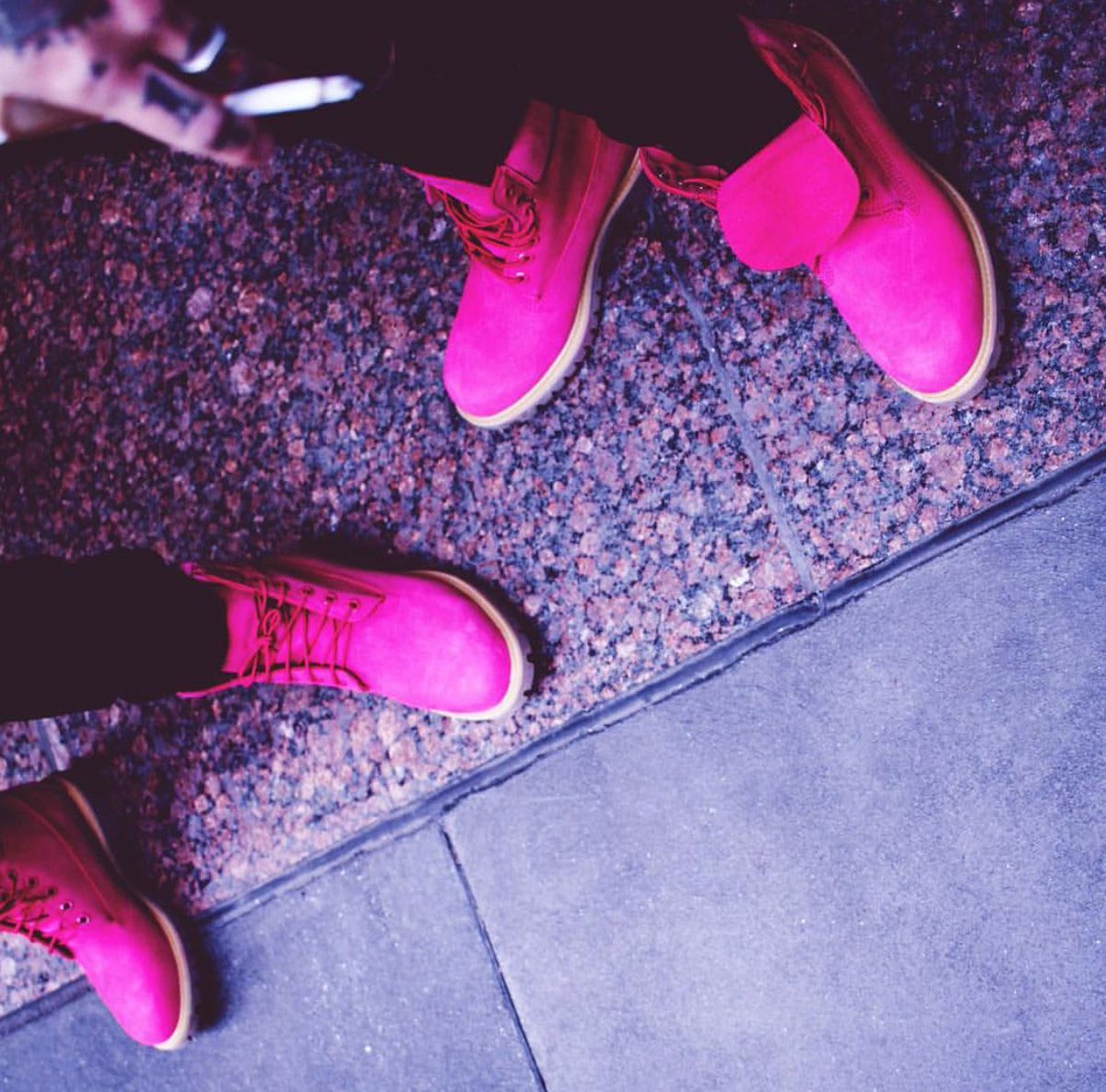 bright pink timbs