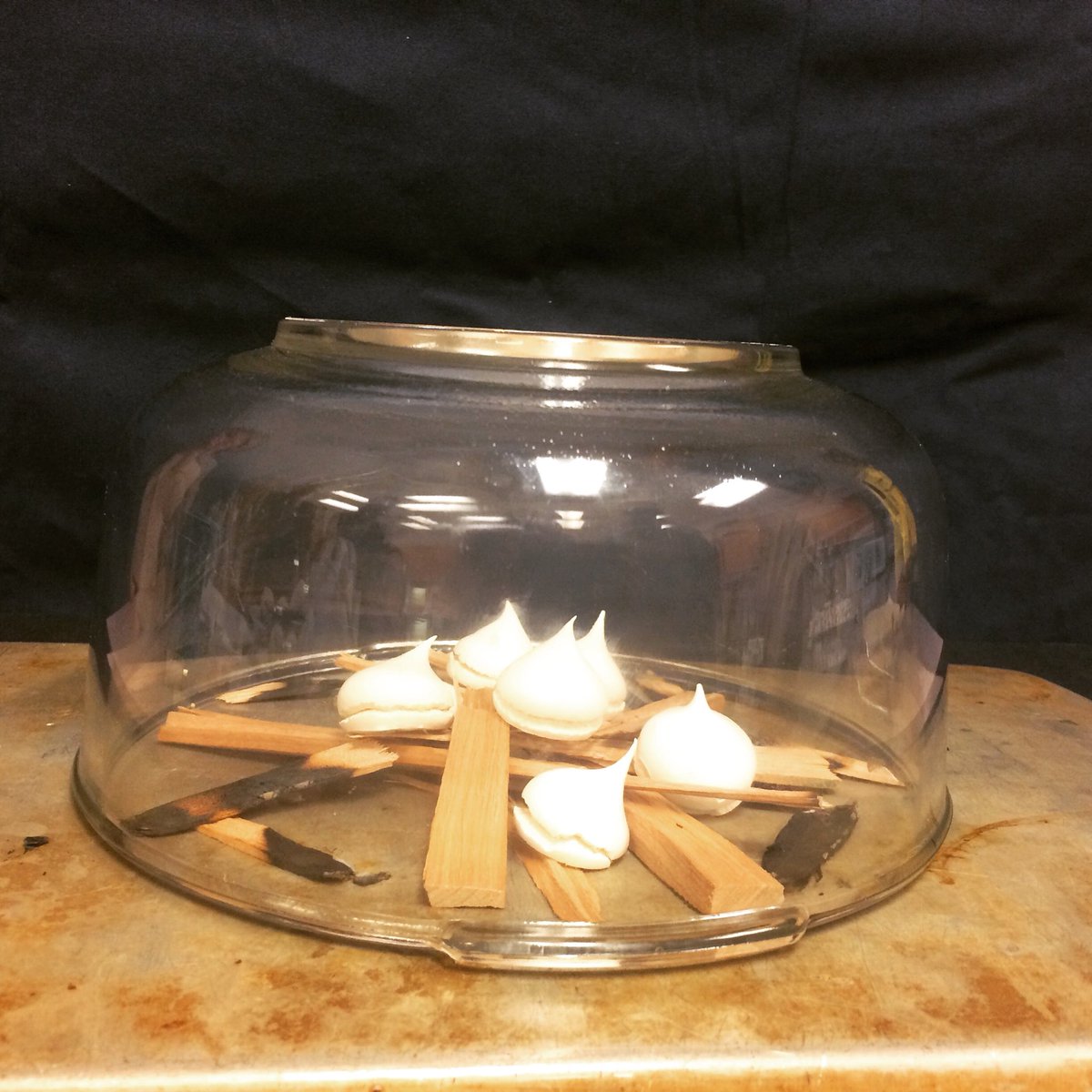 #bchs100daysofart day 24 theme is wind thought of campfires and made cherrywood smoked merengues. <a href="/BrooksCompHS/">BCHS</a> <a href="/GPSD6/">Grasslands Schools</a>