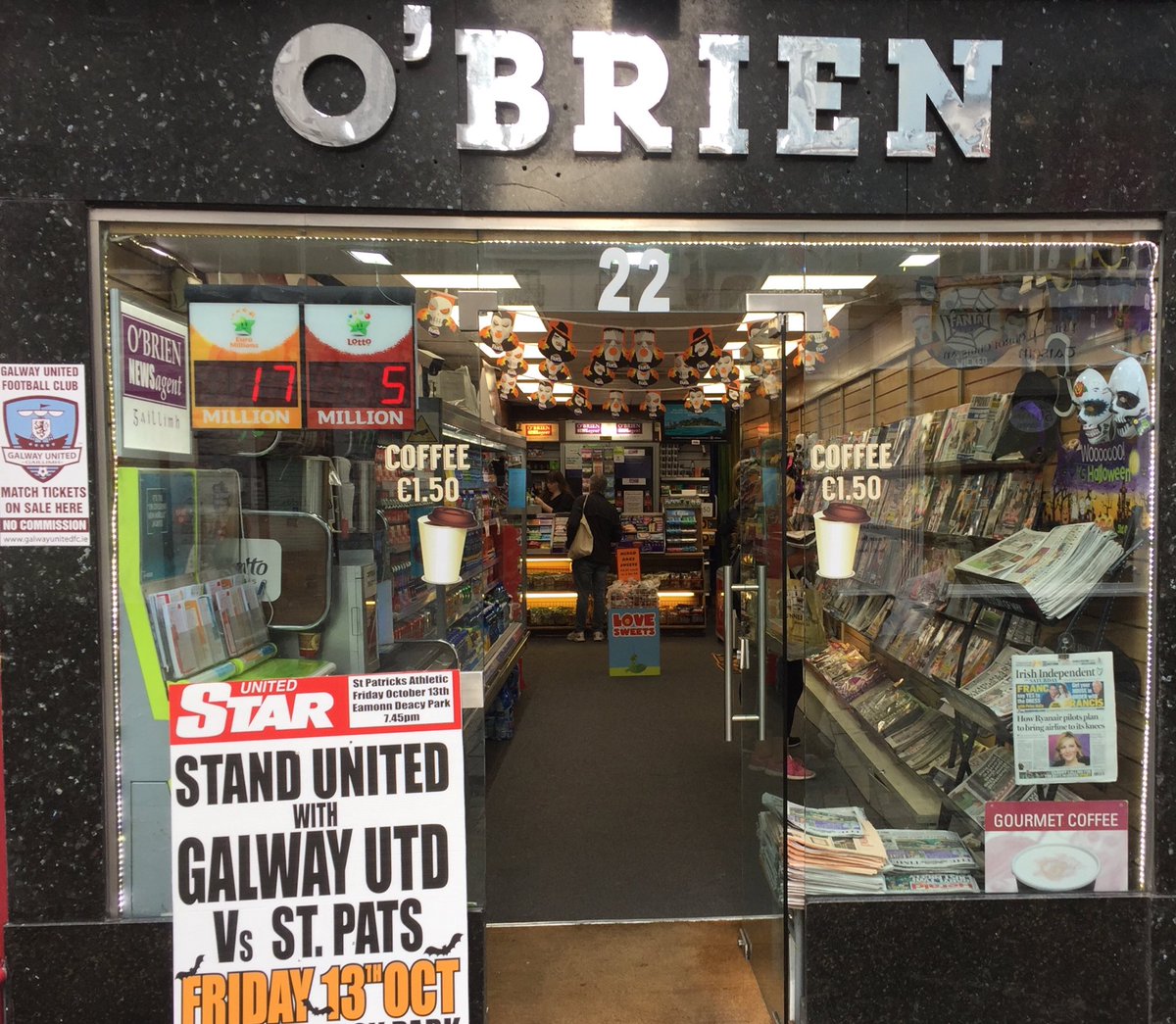 gufccoop's tweet photo. Match tickets for @GalwayUnitedFC v @stpatsfc at Eamonn Deacy Park on Friday, October 13th, are on sale on Thursday from @obriensgalway https://t.co/hFboLikhjY