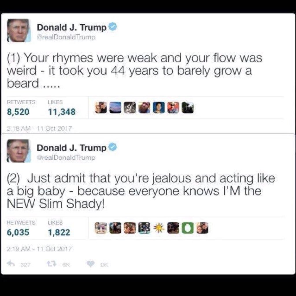 Metalcore Gatsby On Twitter Damnnnn Trump Just Dropped A Verse On Twitter