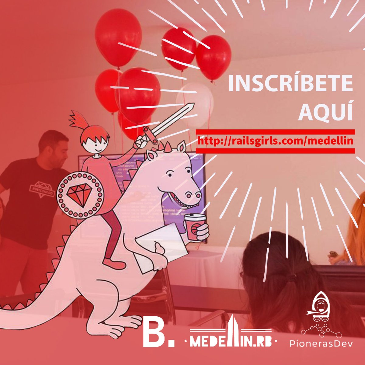 No te pierdas nuestra tercera edición de <a href="/railsgirls/">Rails Girls</a> será el 21-22 de Octubre. 💃🏼
¡Regístrate acá y separa la fecha!
railsgirls.com/medellin