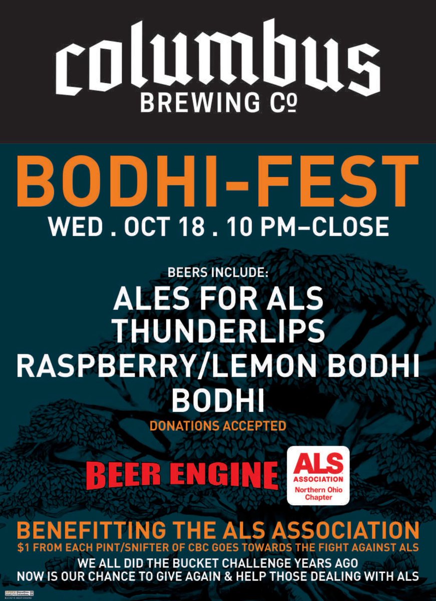 RozisWineHouse's tweet photo. .@ColumbusBrewing Bodhi-Fest!
Wednesday, Oct 18th
Rozis 5-7pm (Happy Hour)
@DeagansKitchen 7-10pm
@enginelakewood 10-close

#AllTheBodhis https://t.co/cIt7TN702C