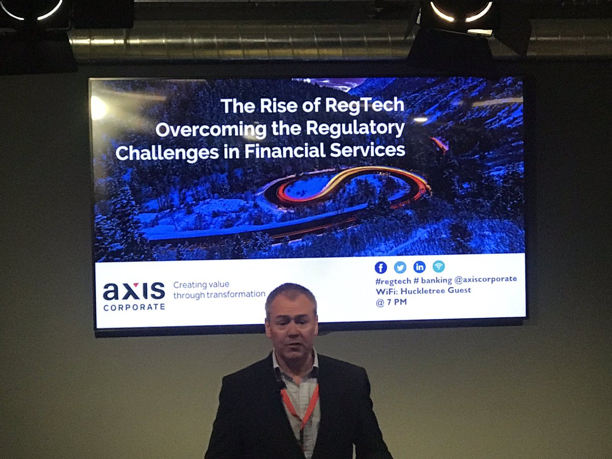 <a href="/ComplyAdvantage/">ComplyAdvantage</a> showcasing our transaction monitoring tool at Rise of #regtech event hosted by <a href="/axiscorporate/">Axis Corporate</a>