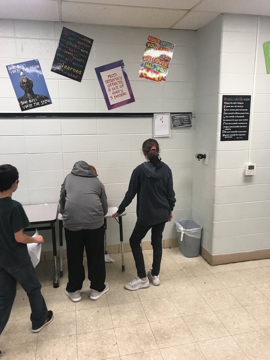 MrCampbellRMS's tweet photo. Math scavenger hunt in pairs. Stop, collaborate and listen!!! @rmsbadgers #rms4Cs https://t.co/7AAroxVPeD