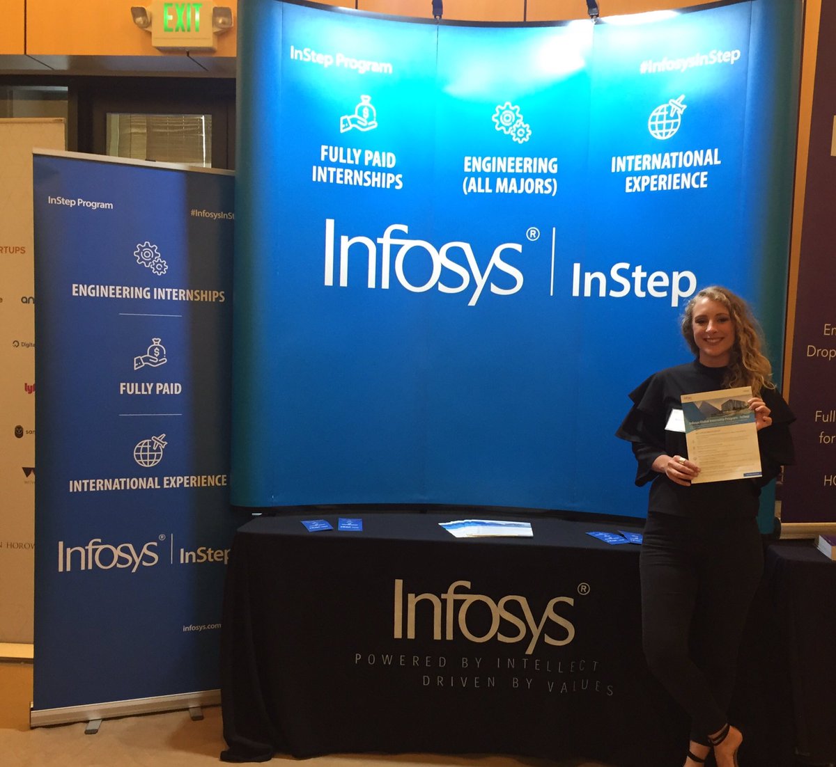InfosysCareers's tweet image. Looking for a fully paid, international #internship? Talk to the #InfosysInstep team at the @StanfordEng career fair today! #InfosysOnCampus