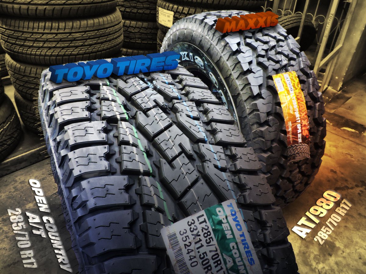 ¡Toyo OPAT II &amp; Maxxis AT980 PARA TODO TERRENO!
⚠️LA SEGURIDAD INICIA POR TUS LLANTAS⚠️
✅7986-5248✅ 
  | #TOYOTIRES | #TAGTOYO | #ELSALVADOR | #RENDIMIENTO I #DURACIÓN I #LLANTAS | #MAXXISTIRES | #OCTUBRE I #LLUVIAS I #SEGURIDAD I #FAMILIA I #TAGSEGURIDAD
