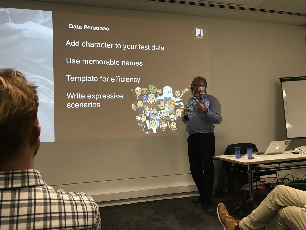 BDDLondon's tweet photo. Mike Scott talks is through Data Personas. https://t.co/yiRFFwzp5l