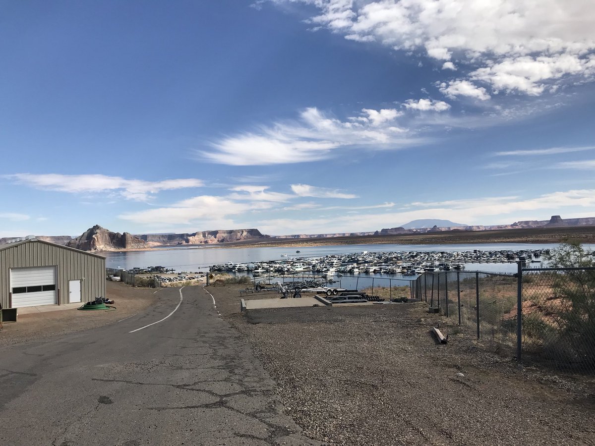 Out at Lake Powell learning about their containment system for quagga mussels, story coming soon!