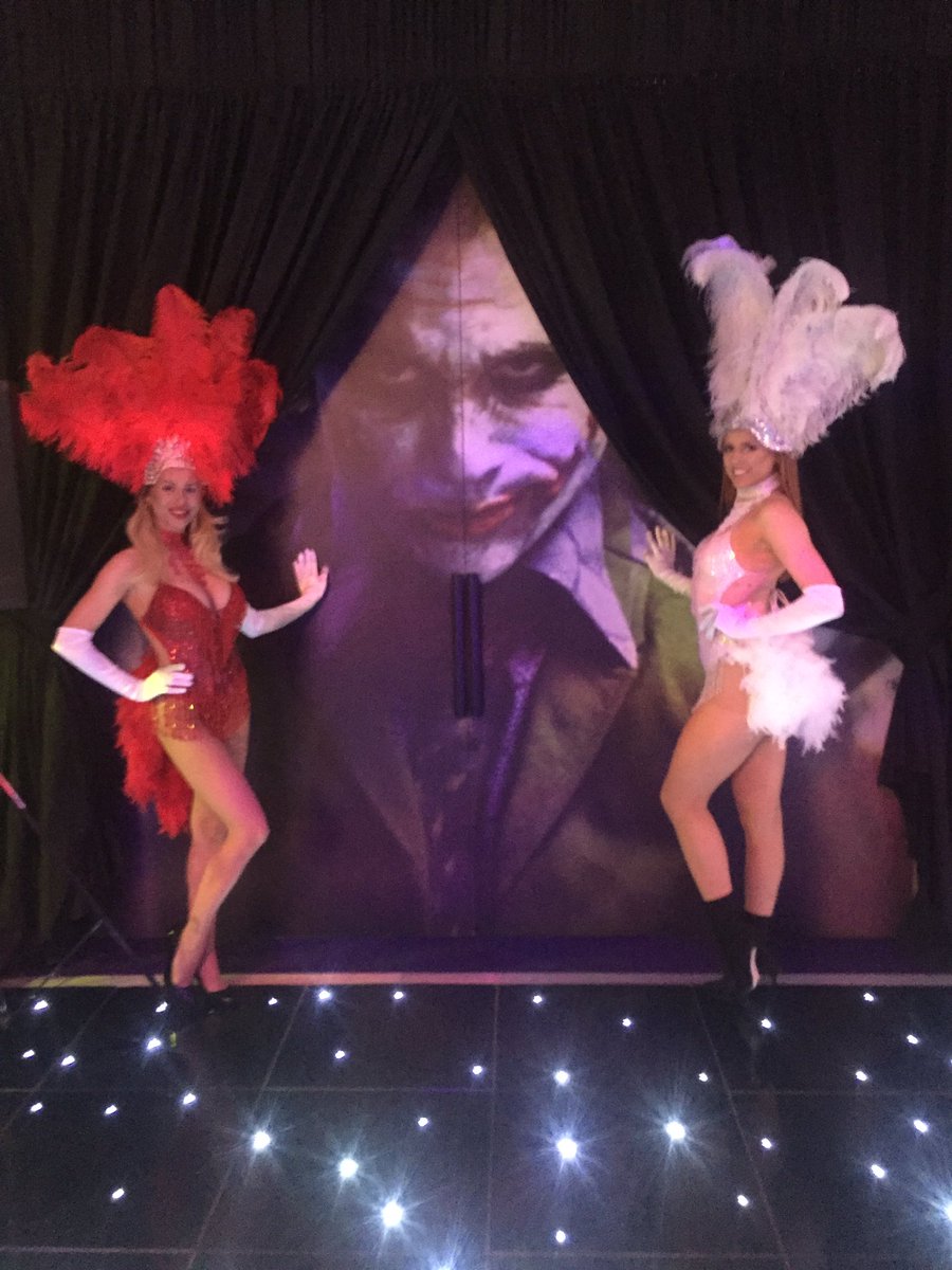 Our showgirls with a naughty friend at an event last week
