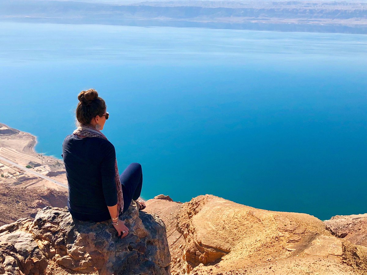 mscapmcway's tweet photo. Breathless. I got my first view of the Dead Sea today. #HolyJordan #GoJordan #MyJordanJourney https://t.co/hNXKpNcv3j
